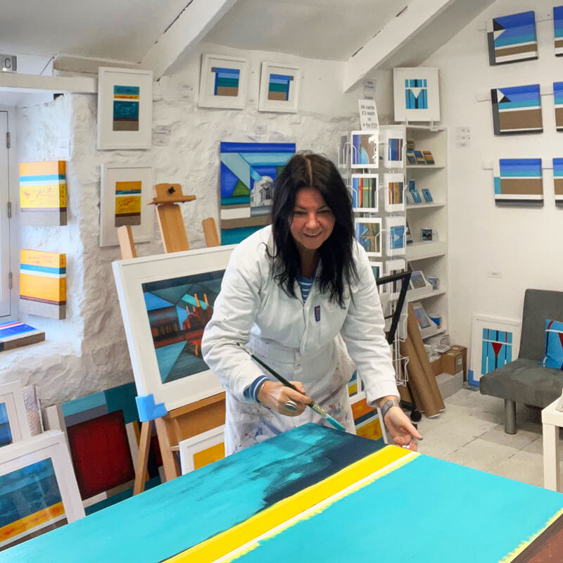 Shelley in St Ives Art Studio